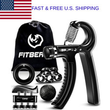 FitBeast Hand Grip Strengthener Kit 5 Pack Adjustable Resistance Set
