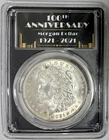1921 Morgan Silver Dollar, PCGS MS-63, 100th Anniversary Special Label