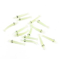 200PCS Soft Plastic Grubs Bait 4cm 0.25g Pike Lures Worm Artificial Swimbait