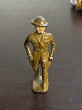 Grey Iron Toy Soldier G28 G028 US Doughboy Officer Antique Vintage Dimestore