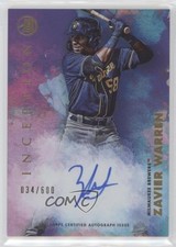 2021 Bowman Inception Inception Auto 34/600 Zavier Warren #PA-ZW Auto 0q0m
