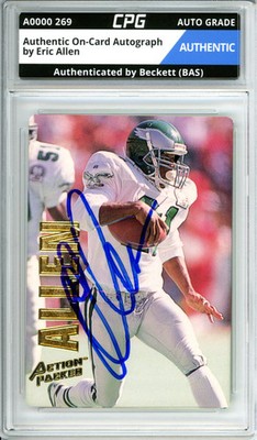 Authentic On-Card Autograph Signed by Eric Allen CPG Auto Grade AUTHENTIC