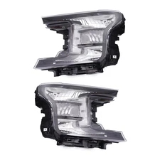 Pair L R Black Clear Corner Headlight fit for Ford F150 2018-2020 Halogen Models