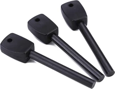 3 PCS Tactical Ferro (Ferrocerium) Rods, Bushcraft Flint Fire Starter with Easy