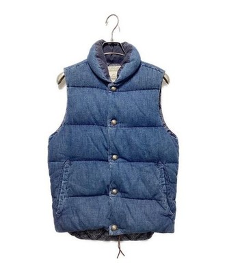 REMI RELIEF                    Natural Denim Down Vest with Bandana Lining Indig