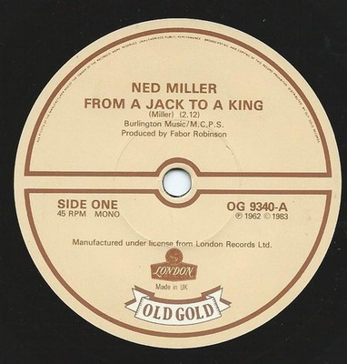 Ned Miller - From A Jack To A King / Do What You Do Do Well - Used Vi - G8100z