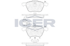 Bremsbelagsatz Vorne Ate-System für Ford Galaxy I WGR MK VAN VW 99-10