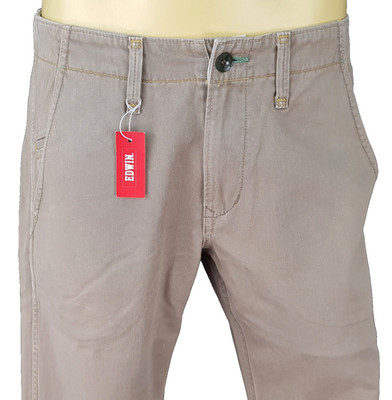 EDWIN NEW VINTAGE Mens Beige CHINO TROUSERS Straight Japan - W29 L33 - RRP £169