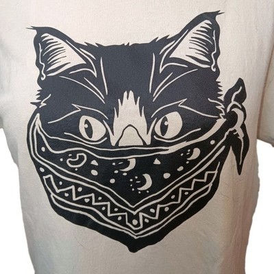 Delta Pro Weight CAT Graphic 100% Preshrunk COTTON Tee T-shirt Shirt Medium M