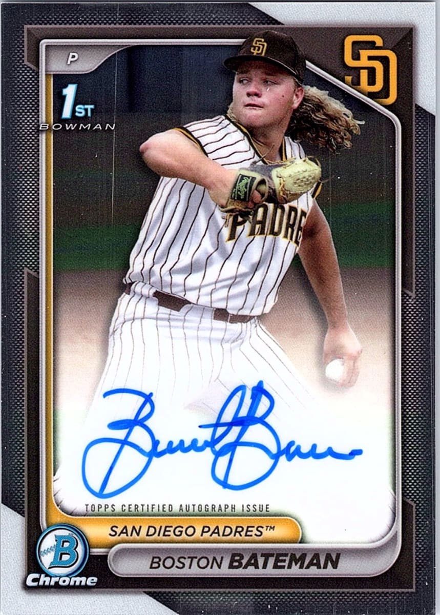 2024 Bowman Draft Chrome Prospect Autographs Boston Bateman #CPA-BBA