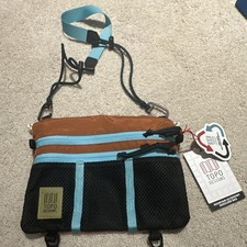 Topo Designs Mountain Accessory Shoulder Bag Utility Pouch Brown/Black/Blue