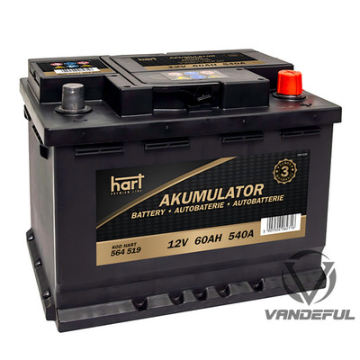 Auto Batterie 12V 60Ah 540A 242x175x190mm P+ Pluspol Rechts Wartungsfrei 3J Gara