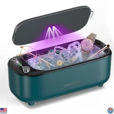 Ultrasonic Jewelry Cleaner with UV, 47KHz-50KHz for Rings, Glasses, Watches