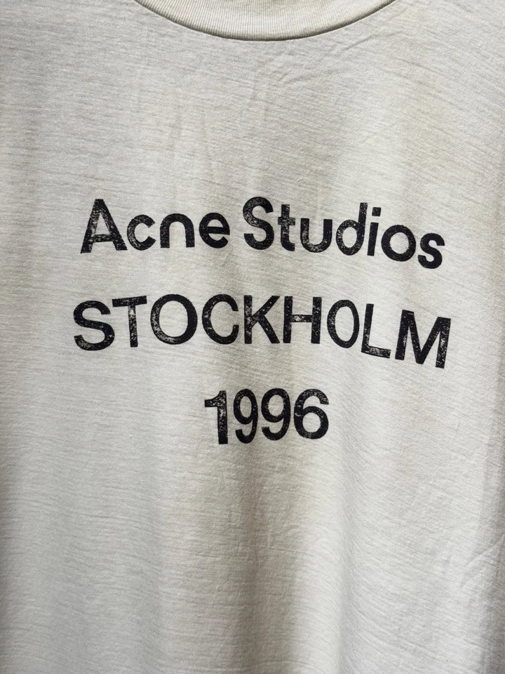 Acne Studios blanco logo manga larga 1996 talla M Foto 3 de 4