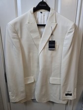 219 New 100 Wool Jos A Bank Dinner Jacket White/Cream Men's Size 48R