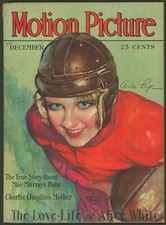 Motion Picture Magazine December 1928 Anita Page ~Clara Bow~ Chaplin~Gary Cooper