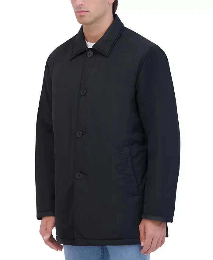 Robert Graham Black Men's Lightly Padded Car Coat Size Large $275 - product detail image 4