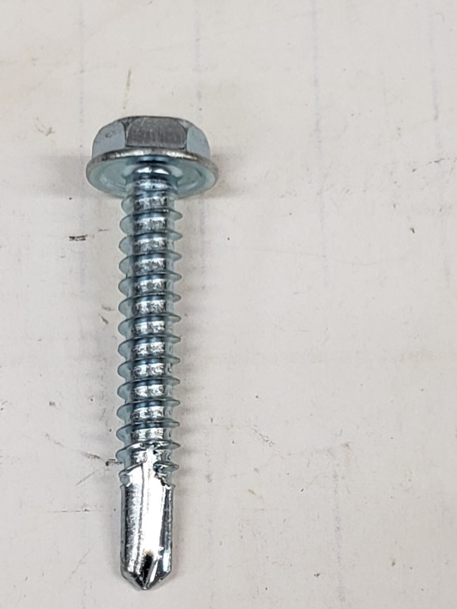 ●SELF MADE Bx/100 Hillman 560334 ZP Hex Head Self Drilling Screw 10-16