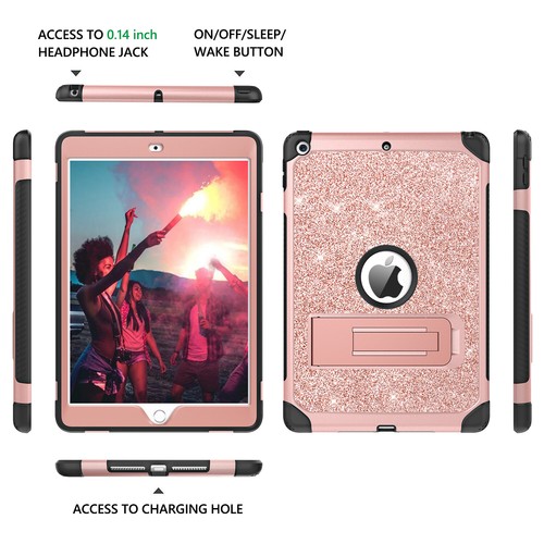 For iPad 9th 8th 7th Generation 10.2" Shockproof Tablet Case Stand Cover Pink - Picture 7 of 18