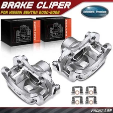 Pair Front Side Brake Calipers with Bracket for Nissan Sentra 2000-2006 L4 1.8L