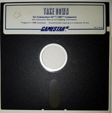 Commodore 64 Take Down by Gamestar C64/128 5.25" floppy disk 1988