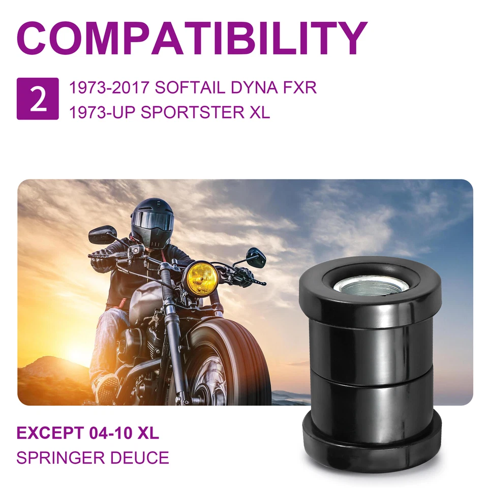 Buje elevador de manillar de poliuretano Harley Softail Sportster Dyna para 1973-2017 Foto 2 de 4