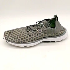 Moerdeng Womens Water Shoe Gray/Black Mesh Bungee Front Cushion Flat Heel EUR 39