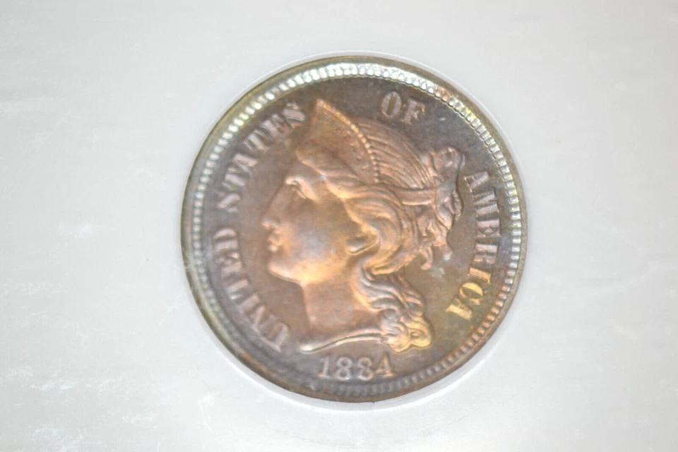 1884 Three Cent Nickel- NGC PF-65 Cameo. Superb Rare Date. - Image 4 of 4
