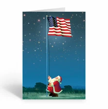 Patrioitic Christmas Cards - 18 cards & white envelopes - 20064