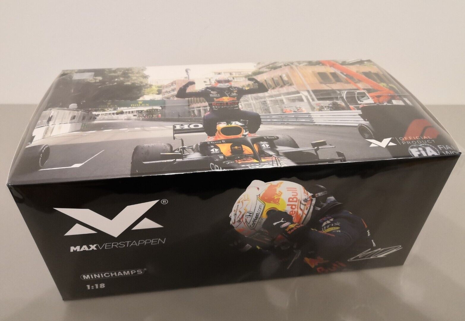 Redbull RB16B Max Verstappen Monaco GP 2021 World Champion 1/18 Minichamps Rare