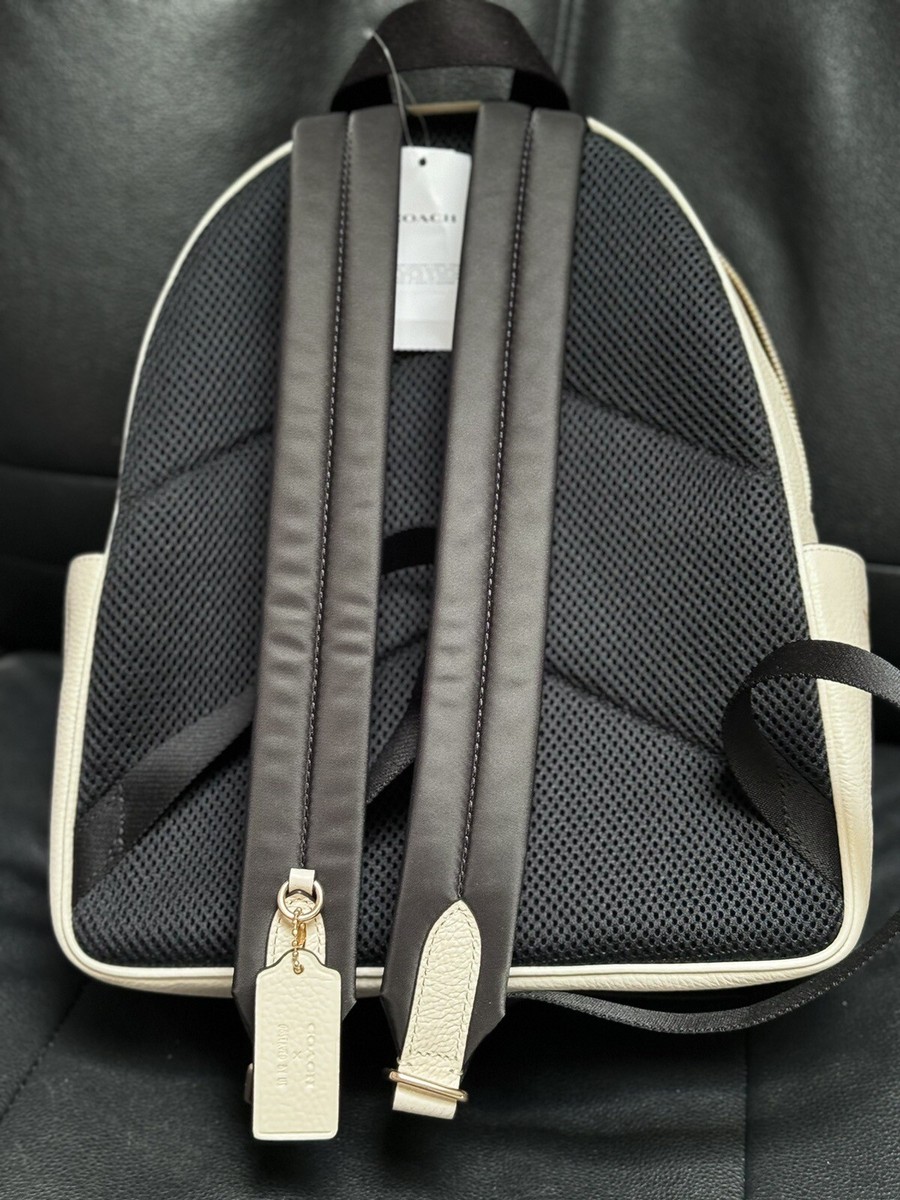 Coach X Observed By Us Court Backpack CU389 NWT chalk multi NWT Coach X Observed By Us Court Backpack In Leather- Chalk  main image 2