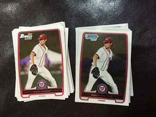 2012 Bowman BP80 Matt Purke 20 count lot 8 chrome 12 base Washington Nationals