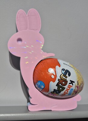 3D Druck Osterei, Creme Kinder Ei Hase Kaninchen Halter Geschenk, Ostereiersuche