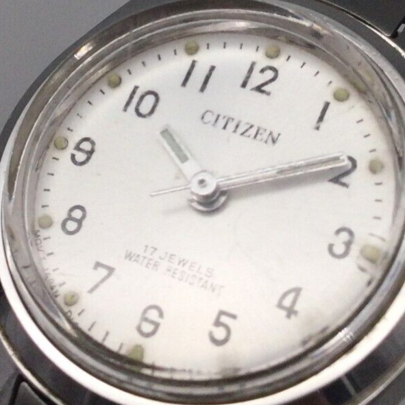 Vintage Citizen Watch Women 23mm Silver Tone 65-2555 Manual Wind