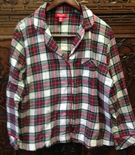 Family PJs Women Red Plaid Pajama Top, Large