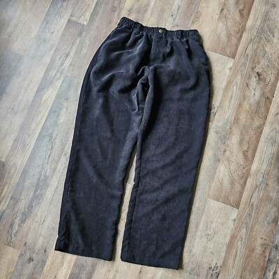 Vintage Stag Hill by Haband Black Corduroy Pants Size 34/M Made In Switzerland