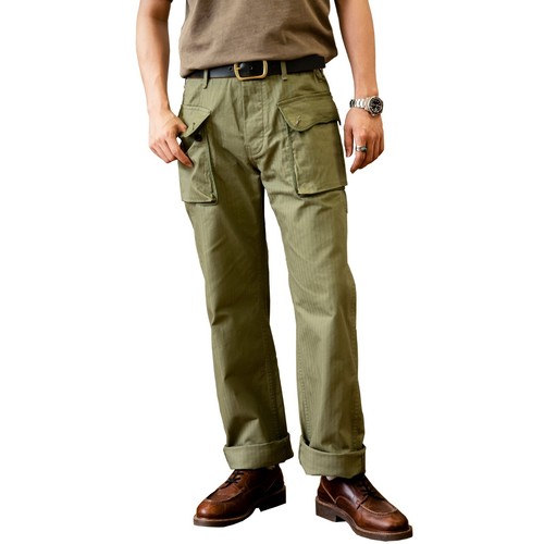 Red Tornado Vintage HBT P44 Pants Men Loose Cargo Pants Cotton Workwear Trousers - Picture 1 of 12