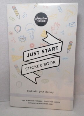 P022 - Passion Planner - Just Start Sticker Book - 30 Sticker Bögen - NEU 