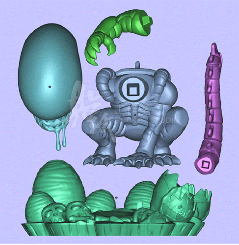 Cute Cartoon Alien 3D Unpainted Figure Model GK Blank Kit New Hot Toy In Stock - Picture 3 of 7