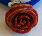 Coral Rose Pendant 21mm in Silver Setting NWOT, Beautiful! — photo 2