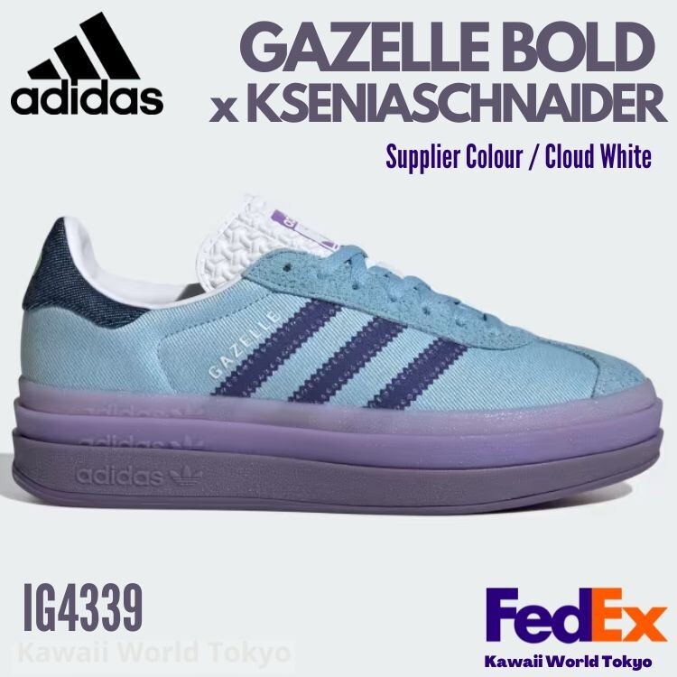 Adidas Originals Gazelle Bold × KSENIASCHNAIDER IG4339 Women shoes NEW
