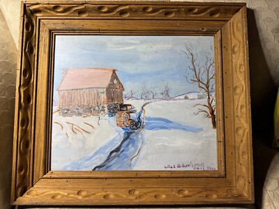Bert Baum (20th Century) ''Silas Billger's Mill'' Oil On Board - Signed And Framed