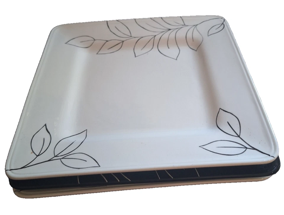 Juego Floral Laurie Gates Anna Cuadrado Blanco y Negro DESCONTINUADO Foto 2 de 4