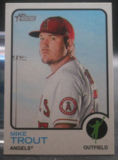 2022 Topps Heritage - Mike Trout #100 - Player Icon Color Swap SSP