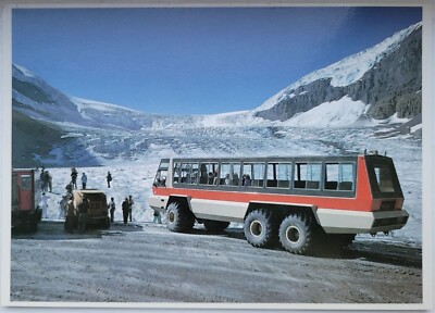 Tour Bus Columbia Icefield Jasper National Park Alberta Canada Postcard 4X6