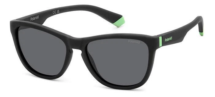 Polaroid PLD D102 003 55 Occhiali Da Sole Uomo, Nero Opaco, Made In Italy, Custodia Inclusa, Design Classico