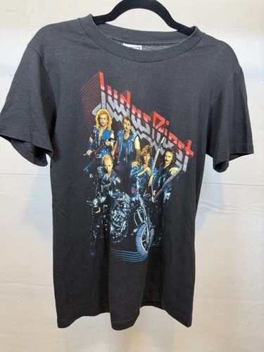 Judas Priest Shirt Medium Tour Ram It Down Sing 1980s vintage concert t-shirt, vintage, size M, single stitch, B+ condition