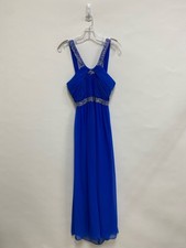 Papell Size 11/12 Royal Blue Beaded Ladies Formal**Possibly Altered