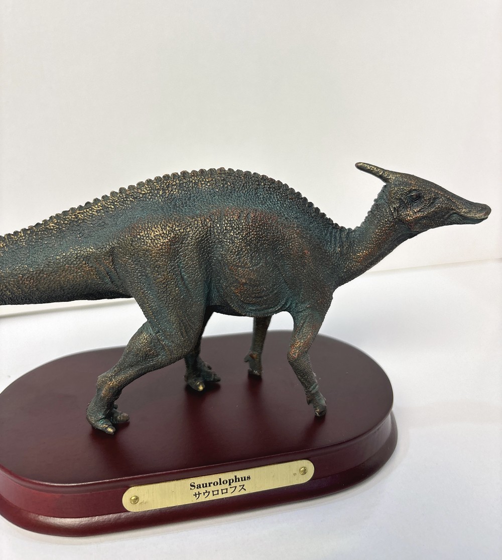 Favorite Saurolophus Dinosaur Statue Painted Model Display Purple