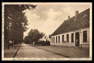 AK Hemelingen /Bremen, Gasthaus Central-Halle G. Seekamp mit Strasse u. Nachbar 